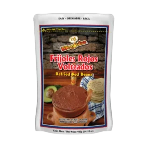 Frijoles Rojos Volteados Don Julio Bolsa 400 gr. Simplemente caliéntalos y tendrás el acompañante perfecto para todos tus platos añadiendo un toque delicioso y nutritivo. Ideal para: enchiladas, baleadas, quesadillas y pupusas, entre otros.