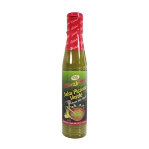Salsa Picante Verde Don Julio Pet 135mL. Salsa picante versátil, elaborada con chiles verdes y jalapeños. Fácil de incorporar en la cocina. Algunas ideas: úsala en huevos rancheros, tacos o un desayuno típico.